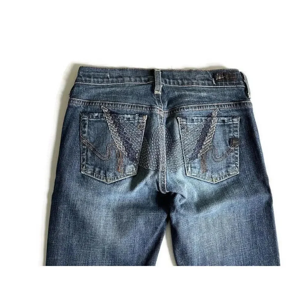 Citizens Of Humanity Womens Big Sur 092 Low Waist Flair Embroidered Med Wash 26 - Picture 4 of 9